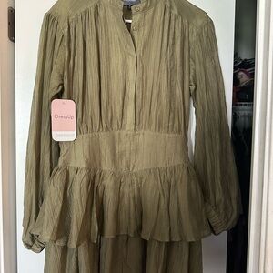 DressUp Olive Long Sleeve Women's Dress